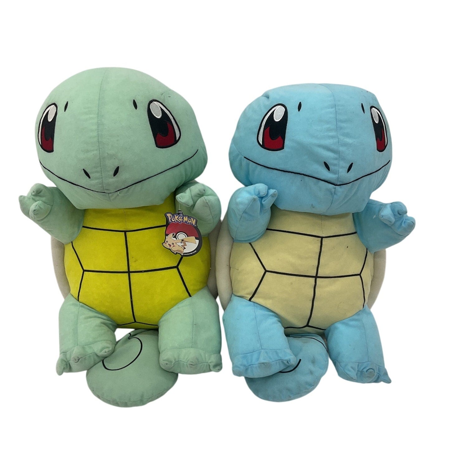 LOT 2 Large Sized Pokemon Preowned Squirtle Cuddly Plush Dolls Stuffed Toys - Warehouse Toys