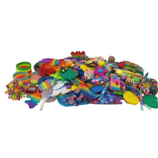 LOT 26 lbs Sensory Fidget Autism Colorful Rainbow Toys Spinners Pop its Preowned - Warehouse Toys