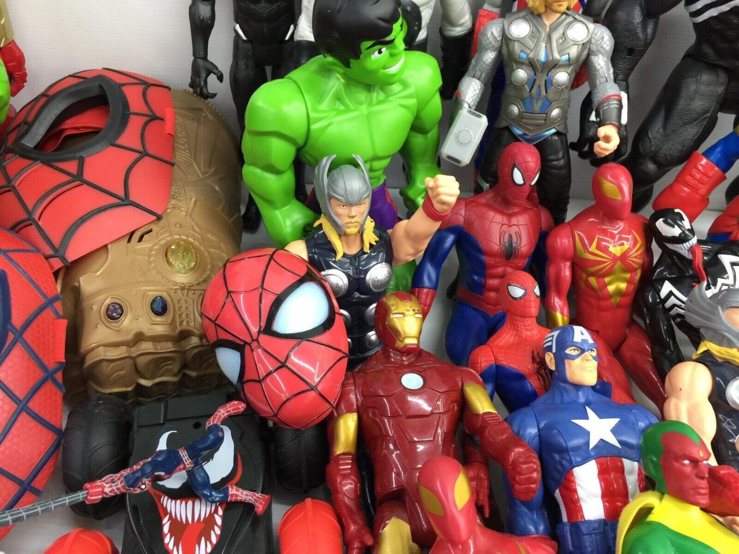 LOT 28 lbs Mixed Super Heroes Villains Marvel Spiderman Hulk Action Figure Toys - Warehouse Toys