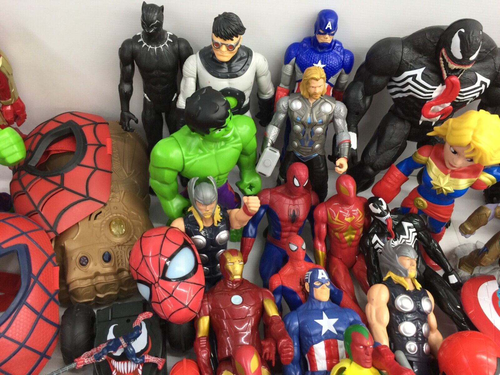 LOT 28 lbs Mixed Super Heroes Villains Marvel Spiderman Hulk Action Figure Toys - Warehouse Toys