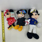 LOT 3 Disney Mickey Minnie Mouse Plush Dolls Stuffed Animals Captain - Warehouse Toys