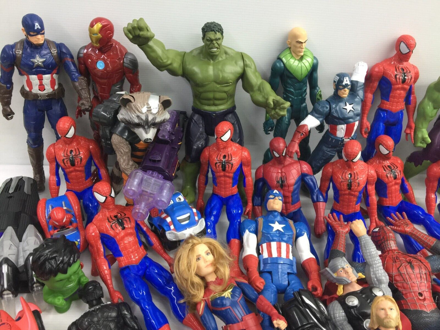 LOT 30 lbs Mixed Super Heroes Villains Marvel Spiderman Hulk Action Figure Toys - Warehouse Toys