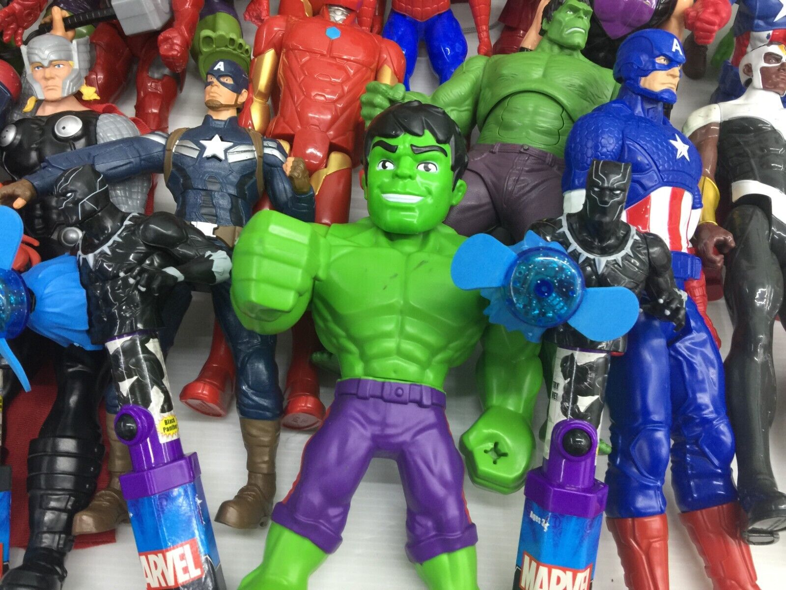 LOT 32 lbs Mixed Super Heroes Villains Marvel Spiderman Hulk Action Figure Toys - Warehouse Toys