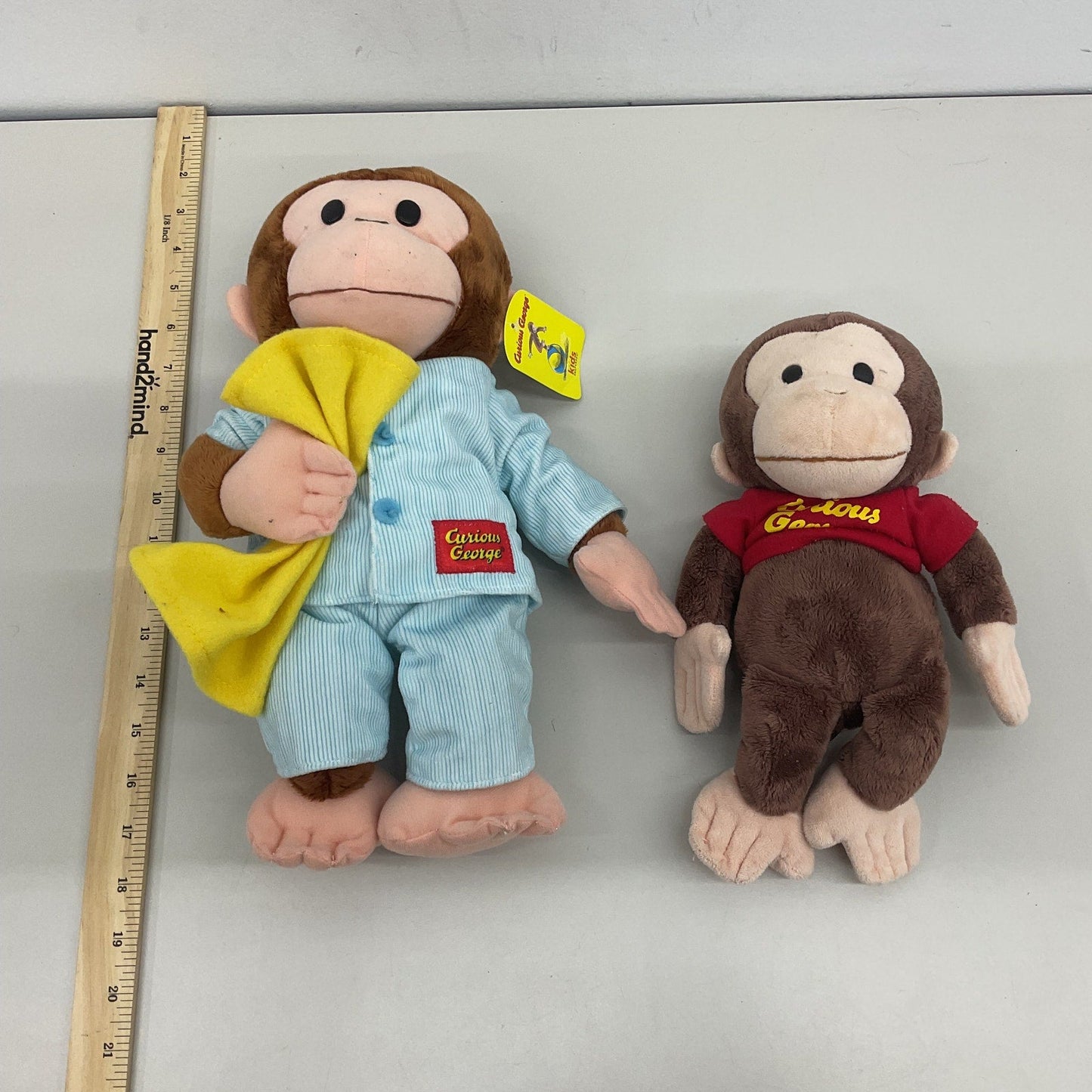 LOT 4 Preowned Curious George Monkey Plush Soft Cuddly Dolls - Warehouse Toys