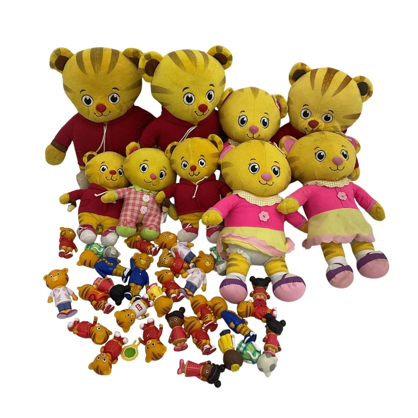 LOT 5 lbs Mr Rogers Daniel Tigers Neighborhood Character Preowned Plush Dolls - Warehouse Toys