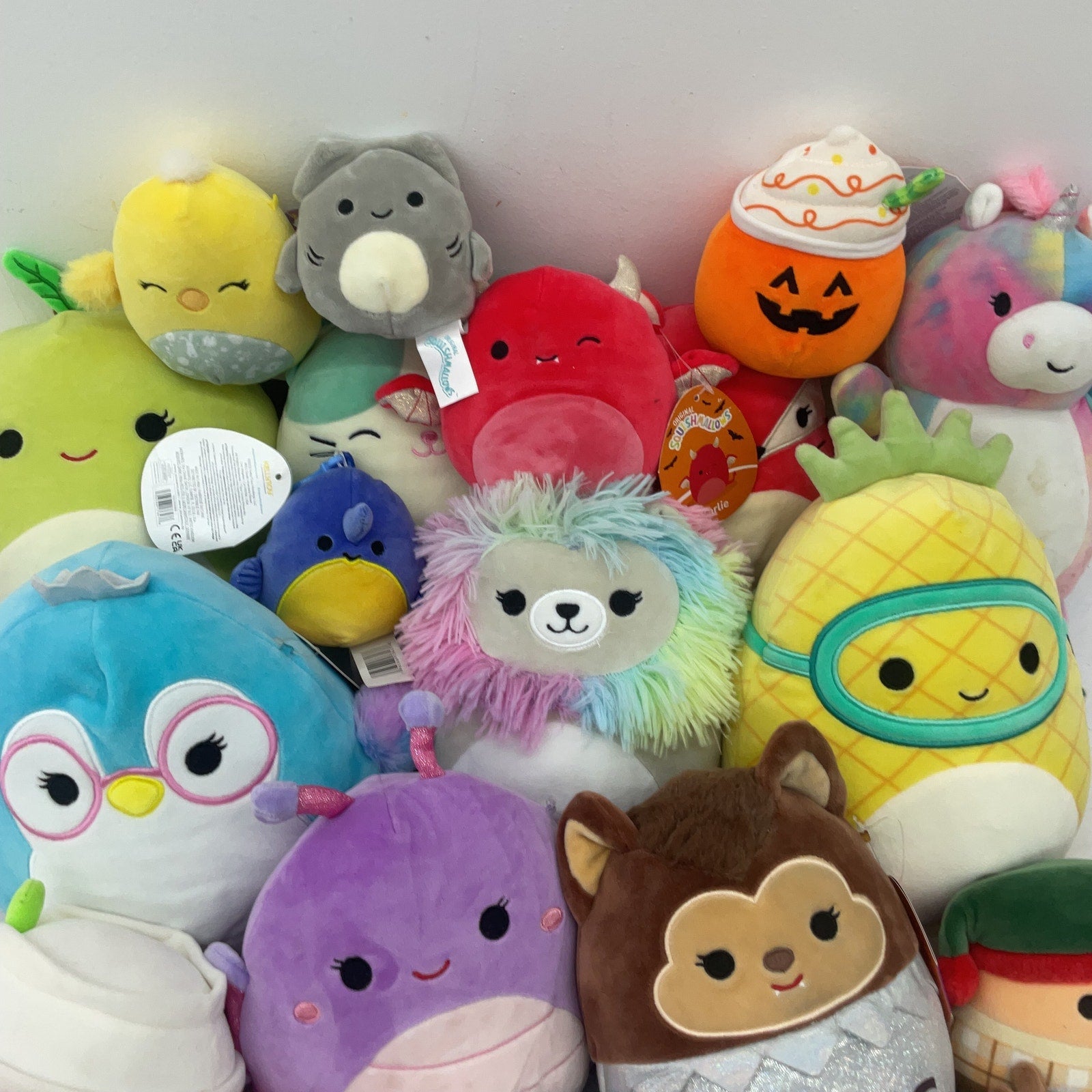 LOT 5 lbs Squishmallow Soft Character Plush Stuffed Toys Preowned Pillow Dolls - Warehouse Toys