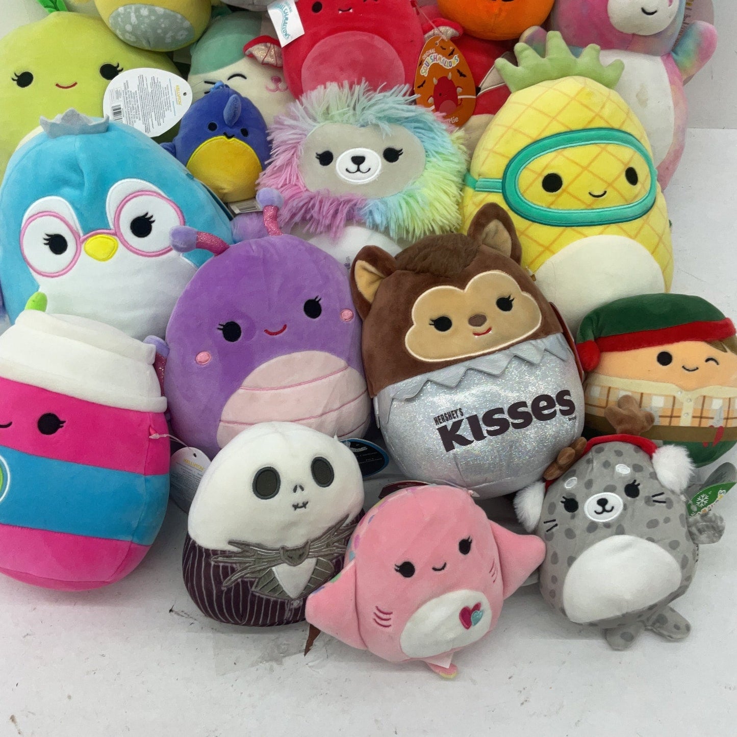 LOT 5 lbs Squishmallow Soft Character Plush Stuffed Toys Preowned Pillow Dolls - Warehouse Toys