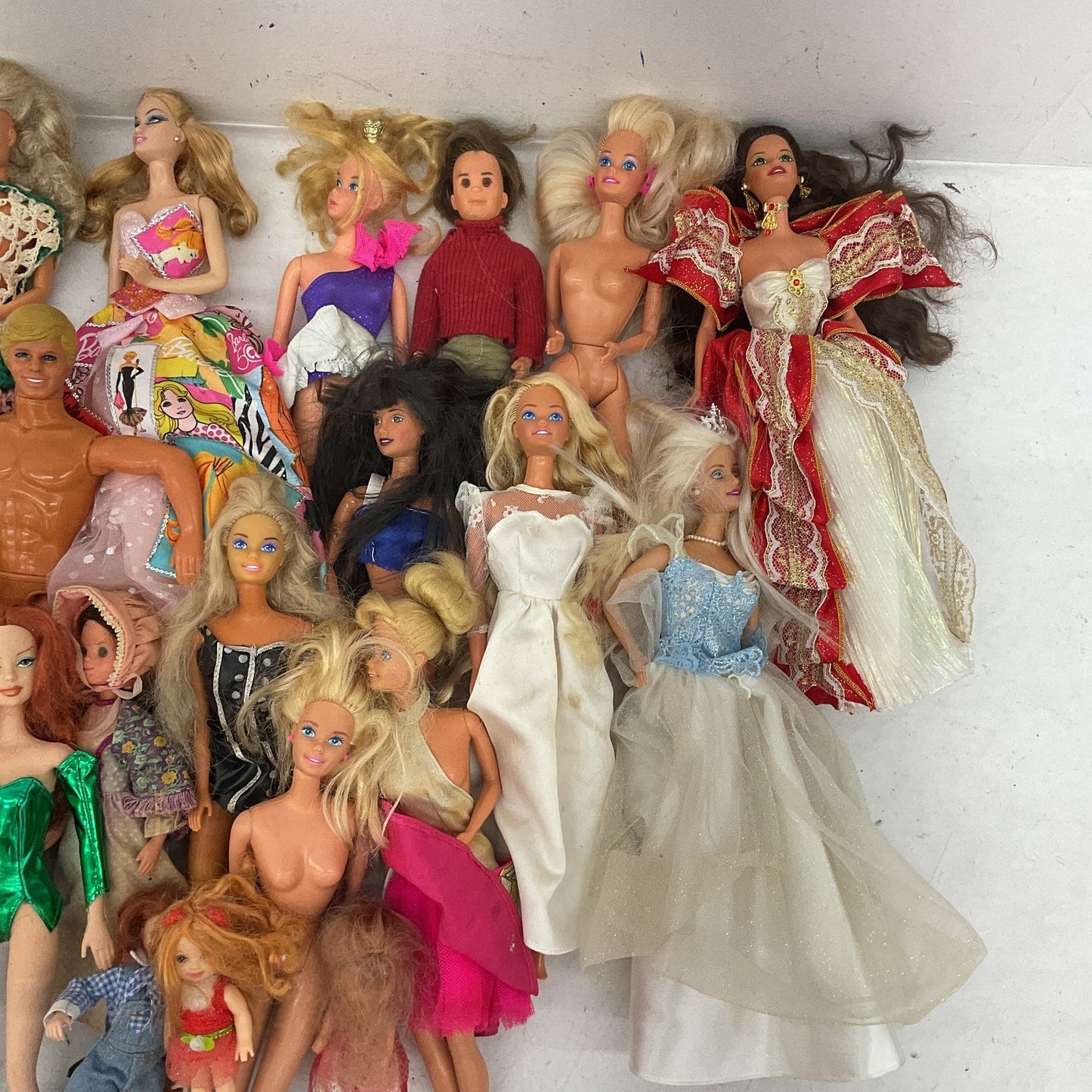 LOT 6 lbs Vintage Mattel Barbie Ken & Others Fashion Play Dolls Preowned 80s - Warehouse Toys