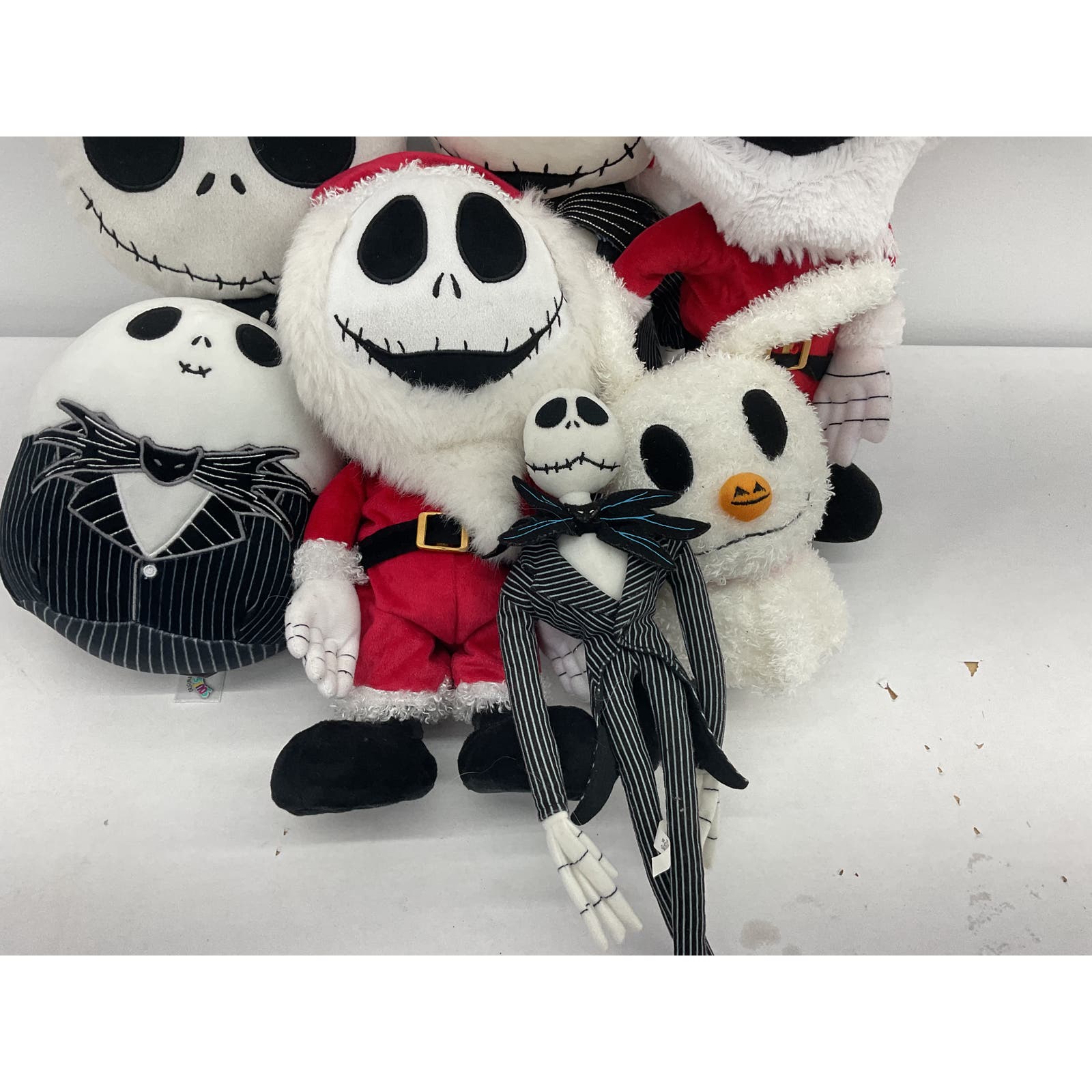 LOT 7 Disney The Nightmare Before Christmas Plush Doll Figures Jack Skellington - Warehouse Toys