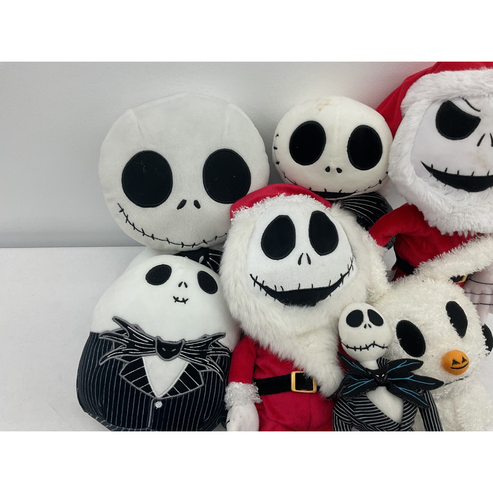 LOT 7 Disney The Nightmare Before Christmas Plush Doll Figures Jack Skellington - Warehouse Toys