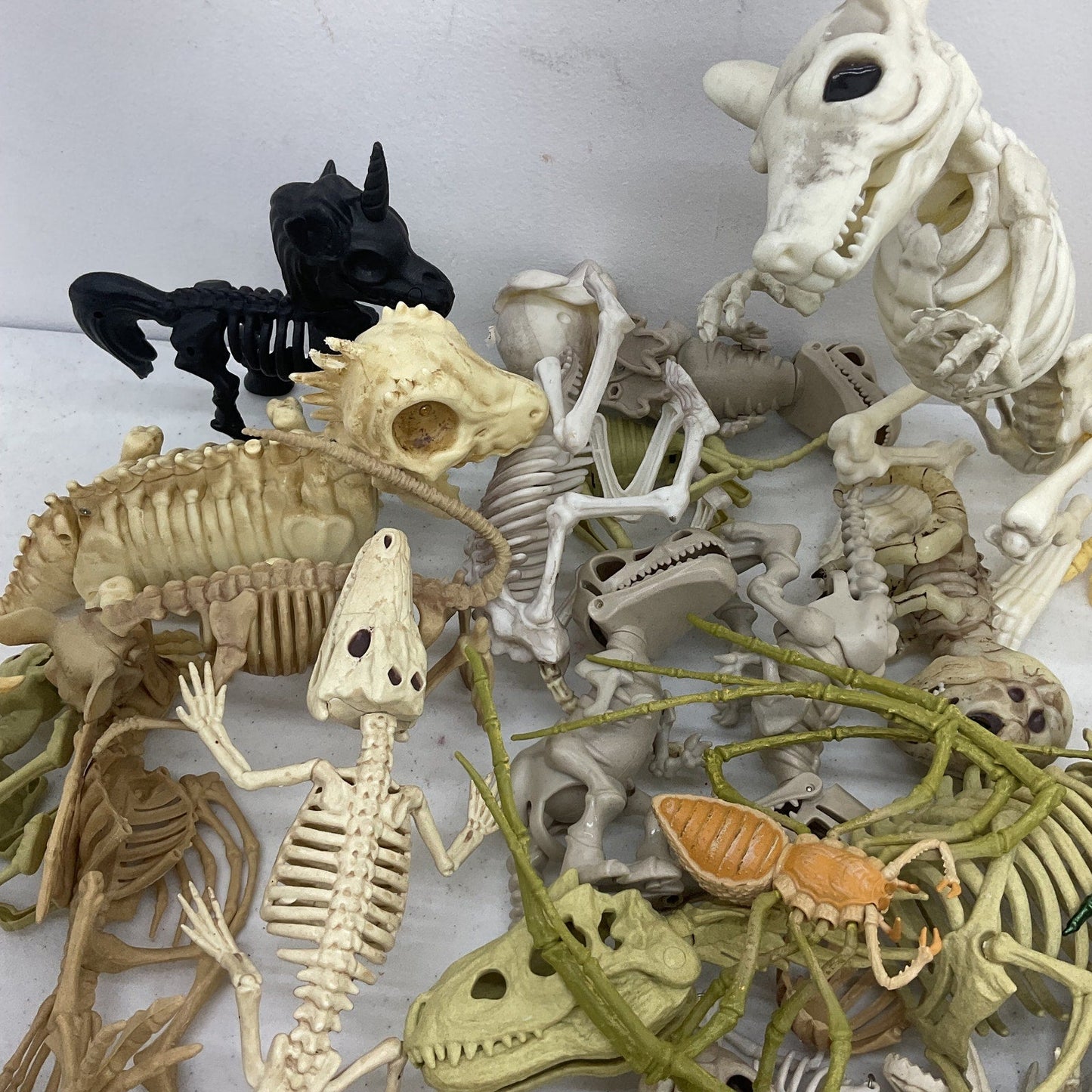 LOT Assorted Animal Fossil Skeleton Skeletal Halloween Model Figures Bones Toys - Warehouse Toys