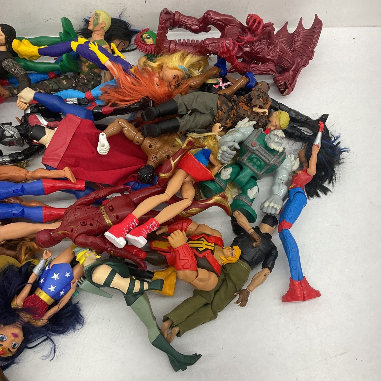 LOT DC Comics & Other Super Hero Villain Play Dolls Wonder Woman Preowned 15 lbs - Warehouse Toys