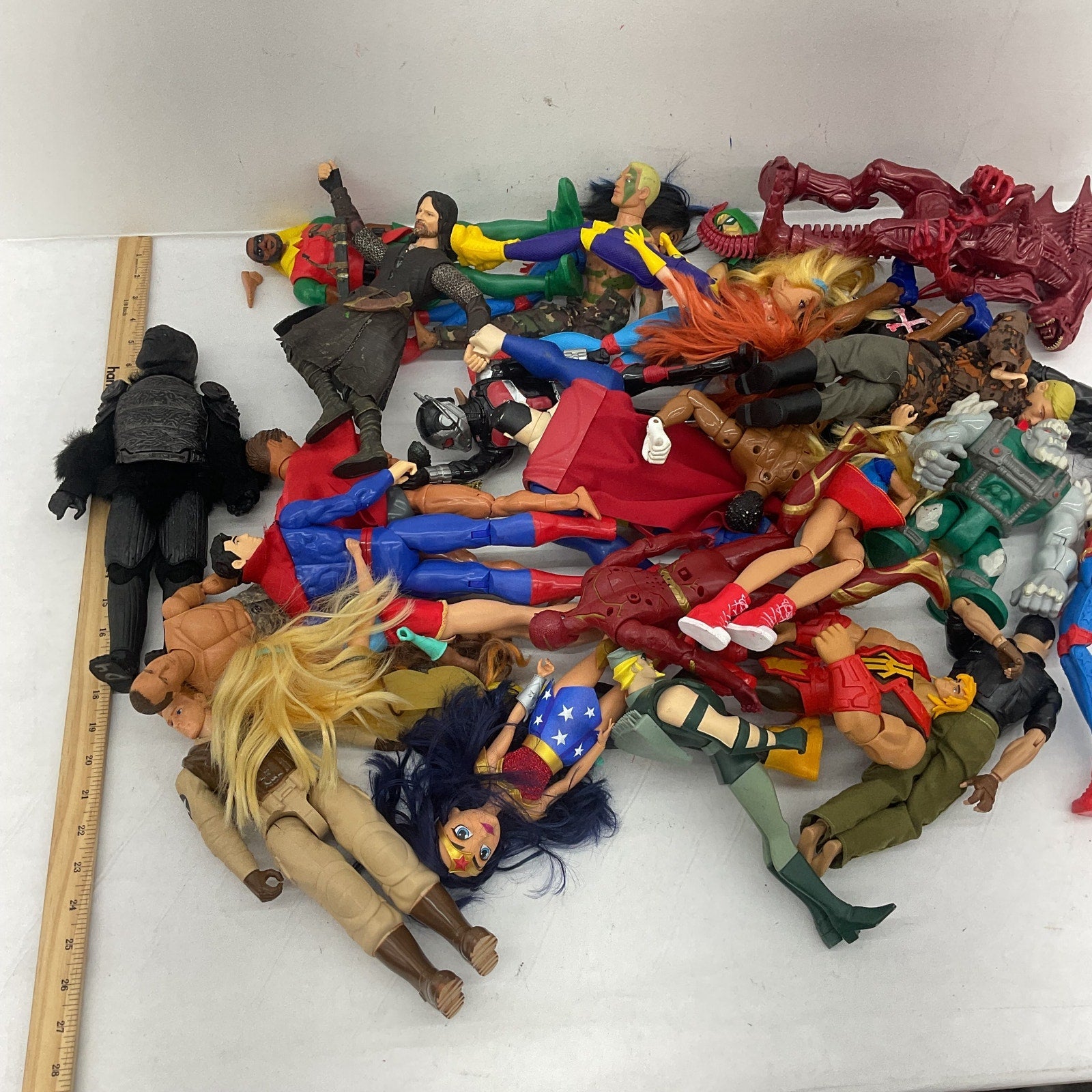 LOT DC Comics & Other Super Hero Villain Play Dolls Wonder Woman Preowned 15 lbs - Warehouse Toys