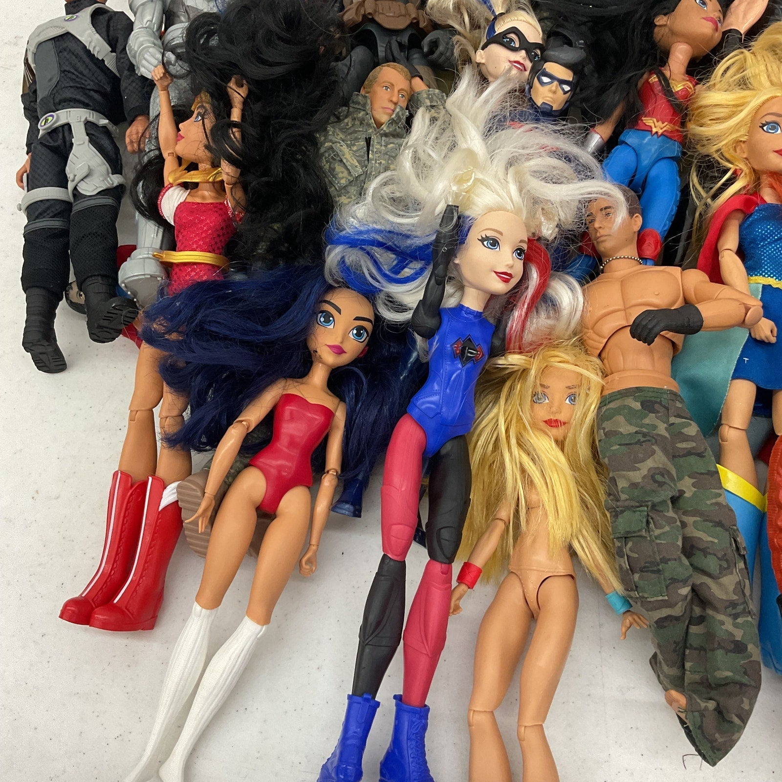 LOT DC Comics Super Hero Villain Play Dolls Star Wars Marvel 15 lbs Preowned - Warehouse Toys