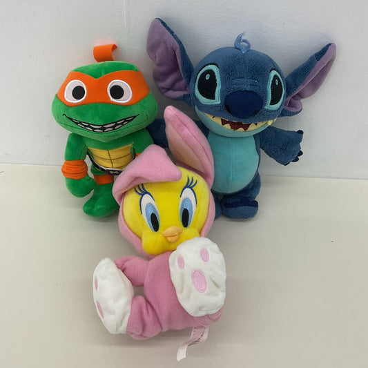 LOT Disney Stitch TMNT Michelangelo Mikey Looney Tunes Easter Tweety Bird Plush - Warehouse Toys