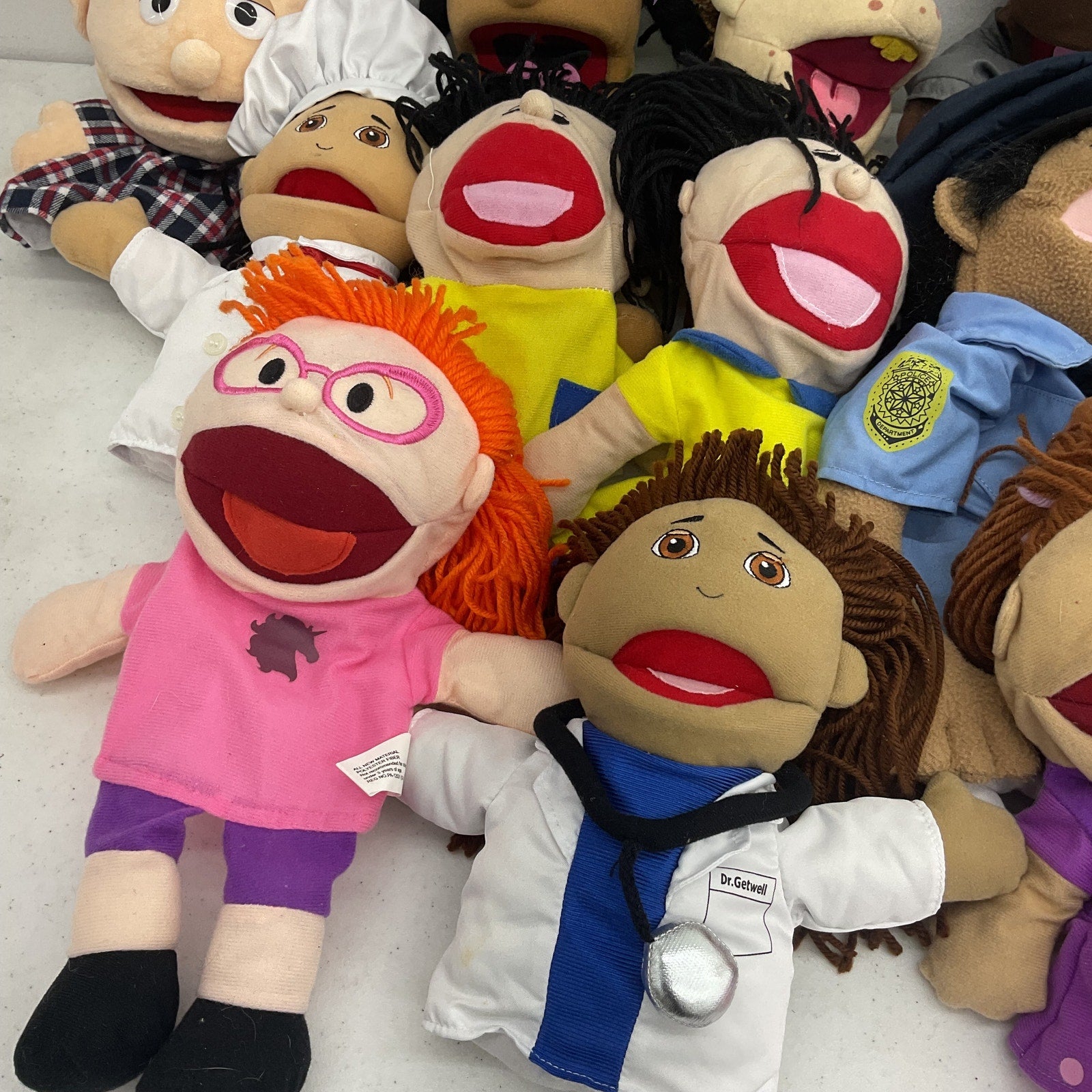 LOT Hand Plush Silly Puppets & Others Half Full Body Human Humanoid Preowned - Warehouse Toys