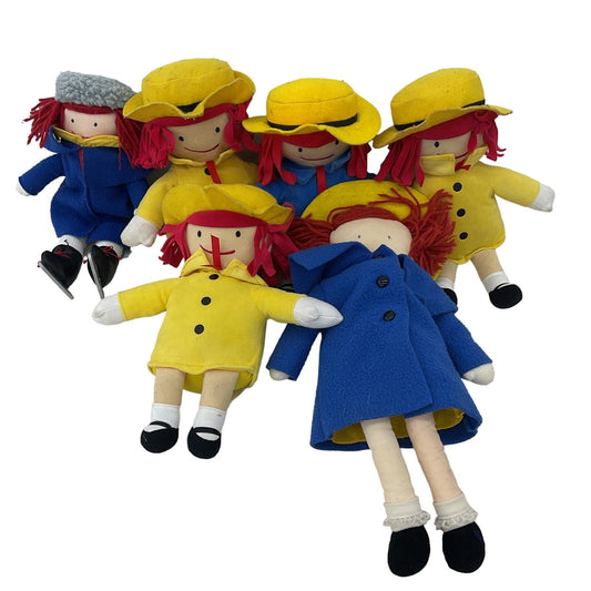 LOT Kohl's & Others Madeleine Storybook Character Plush Doll LOT Blue Yellow - Warehouse Toys