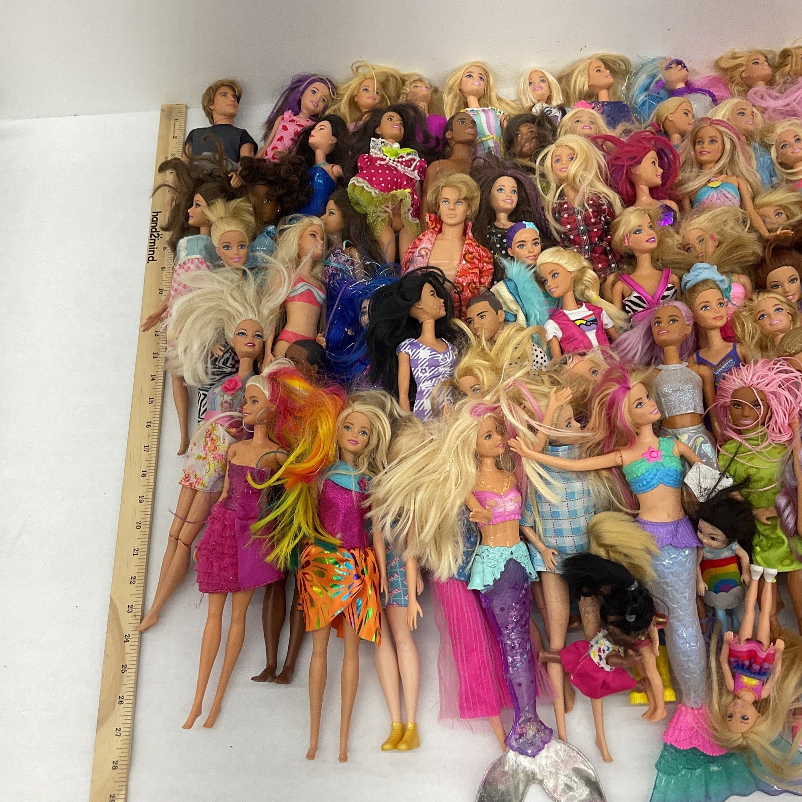 LOT Mixed Loose 25 lbs Preowned Mattel Barbie & Others Fashion Play Dolls - Warehouse Toys