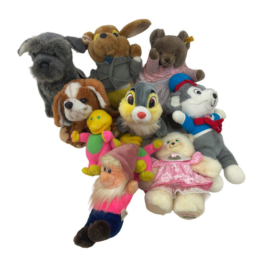 LOT Novelty Plush Dolls Steiff Teddy Kangaroo Disney Thumper Beethoven Dog - Warehouse Toys