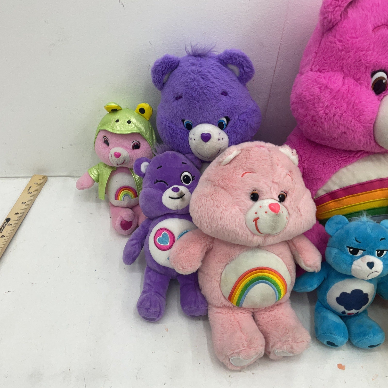 LOT of 10 Care Bears Grumpy Frog Cheer Stuffed Animal Multicolor Pre - Owned - Warehouse Toys