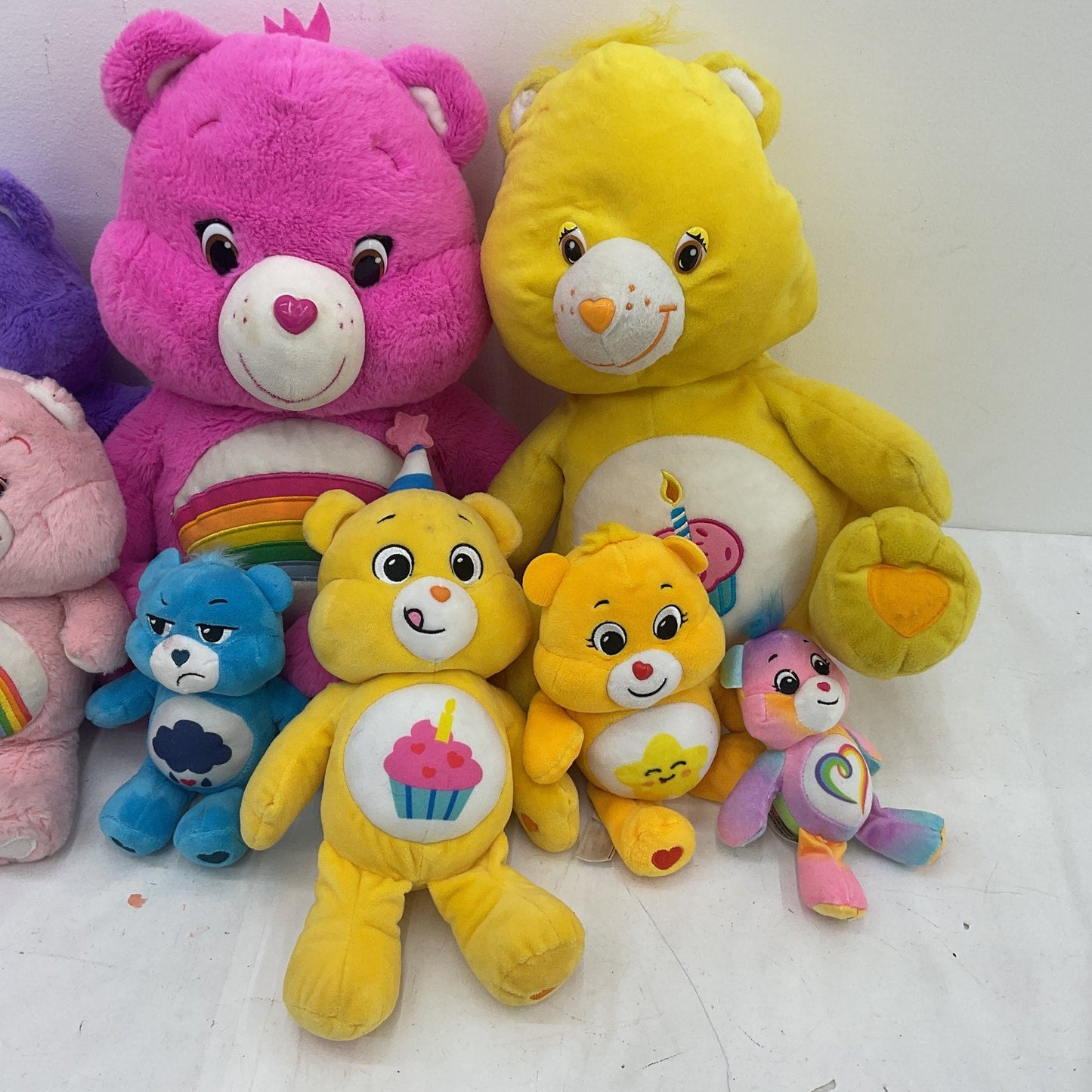 LOT of 10 Care Bears Grumpy Frog Cheer Stuffed Animal Multicolor Pre - Owned - Warehouse Toys