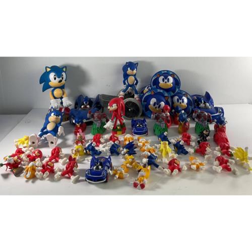 LOT of 10 Lb Sonic The Hedgehog Action Figures Cars Mini Knuckles Tails Amy Rose - Warehouse Toys