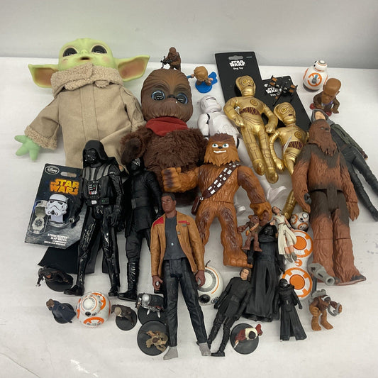 LOT of 10 lbs Disney Star Wars Action Figure Toys Darth Vader Chewbacca Yoda - Warehouse Toys