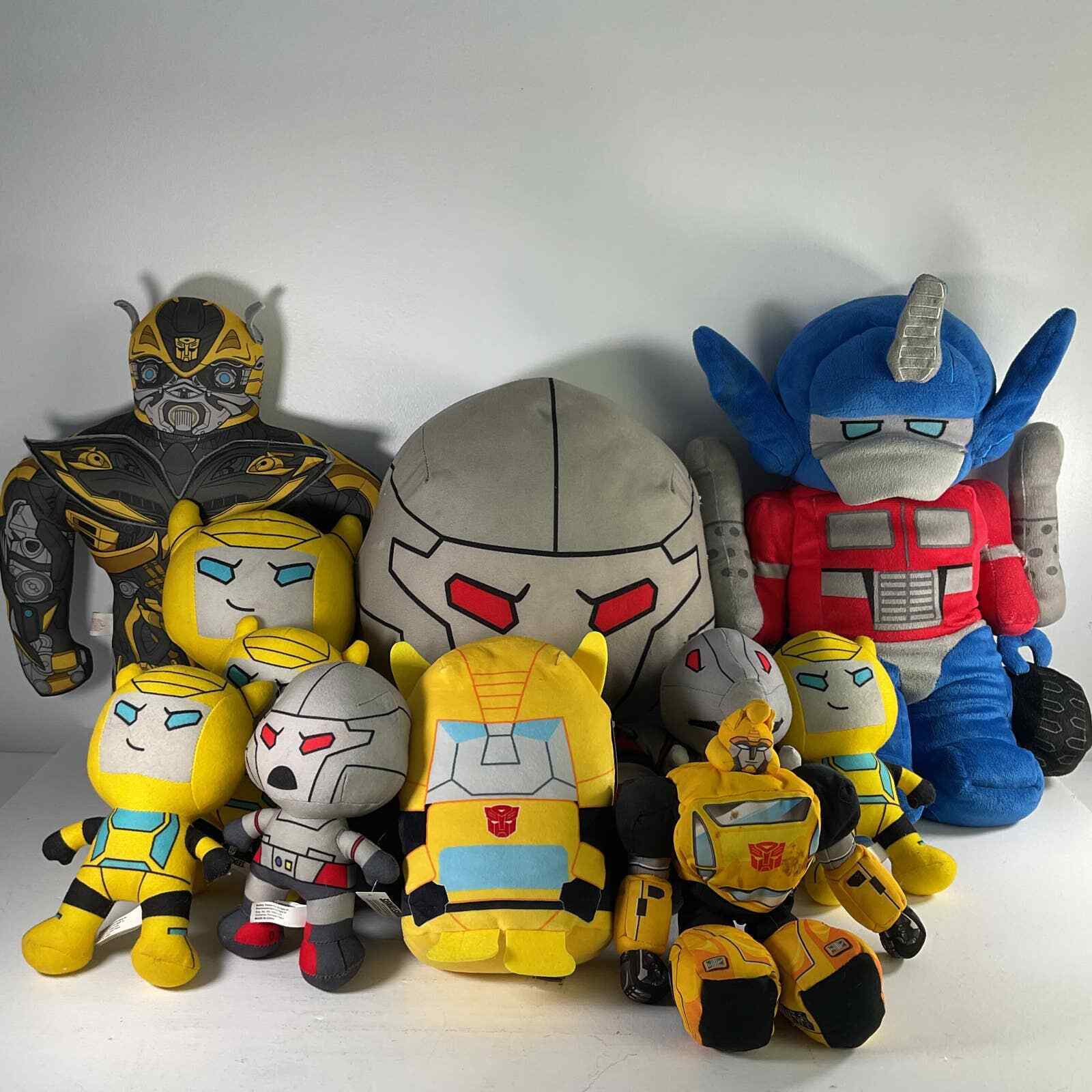 LOT of 11 Transformers Decepticons Toy Plush Optimus Prime Bumblebee Used - Warehouse Toys