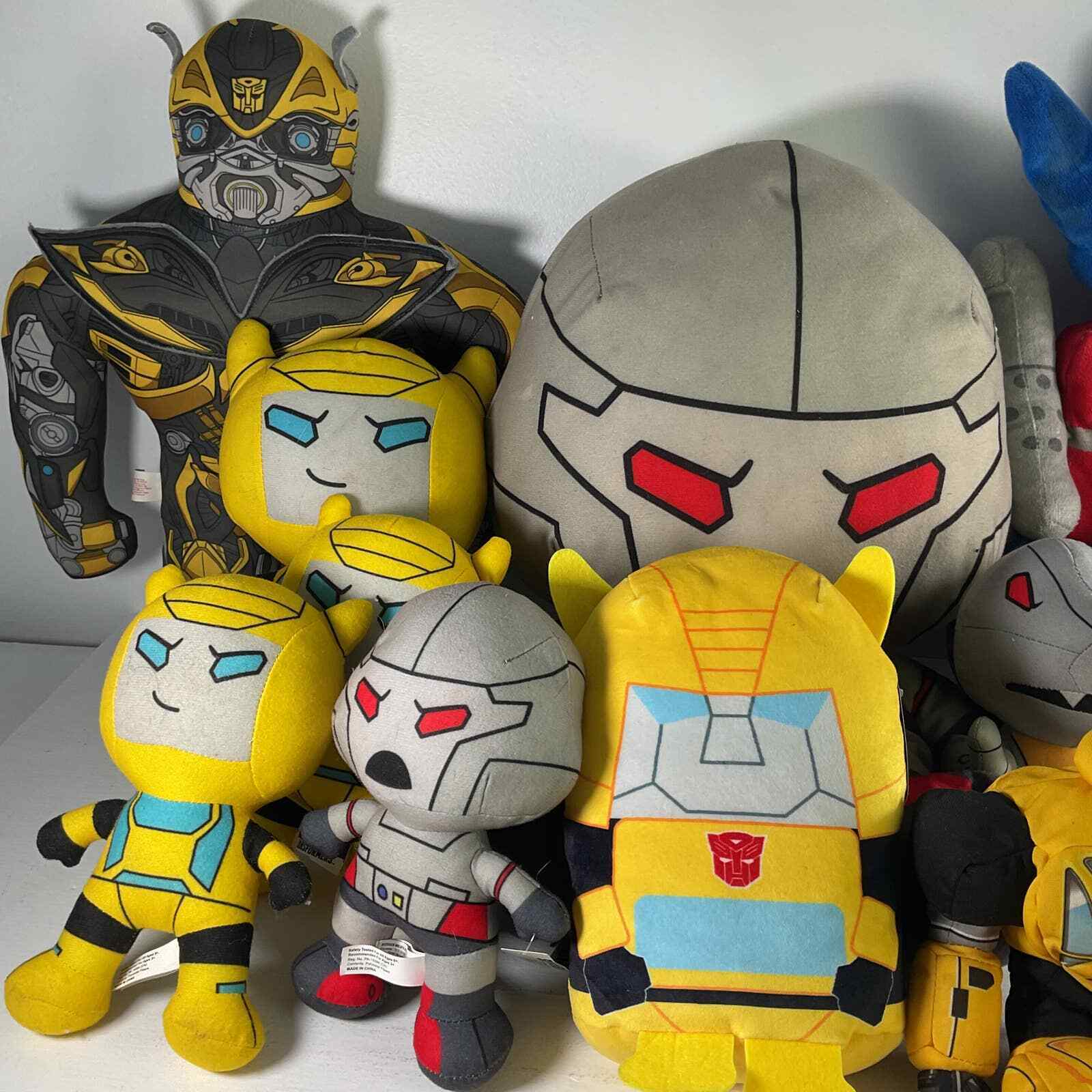 LOT of 11 Transformers Decepticons Toy Plush Optimus Prime Bumblebee Used - Warehouse Toys