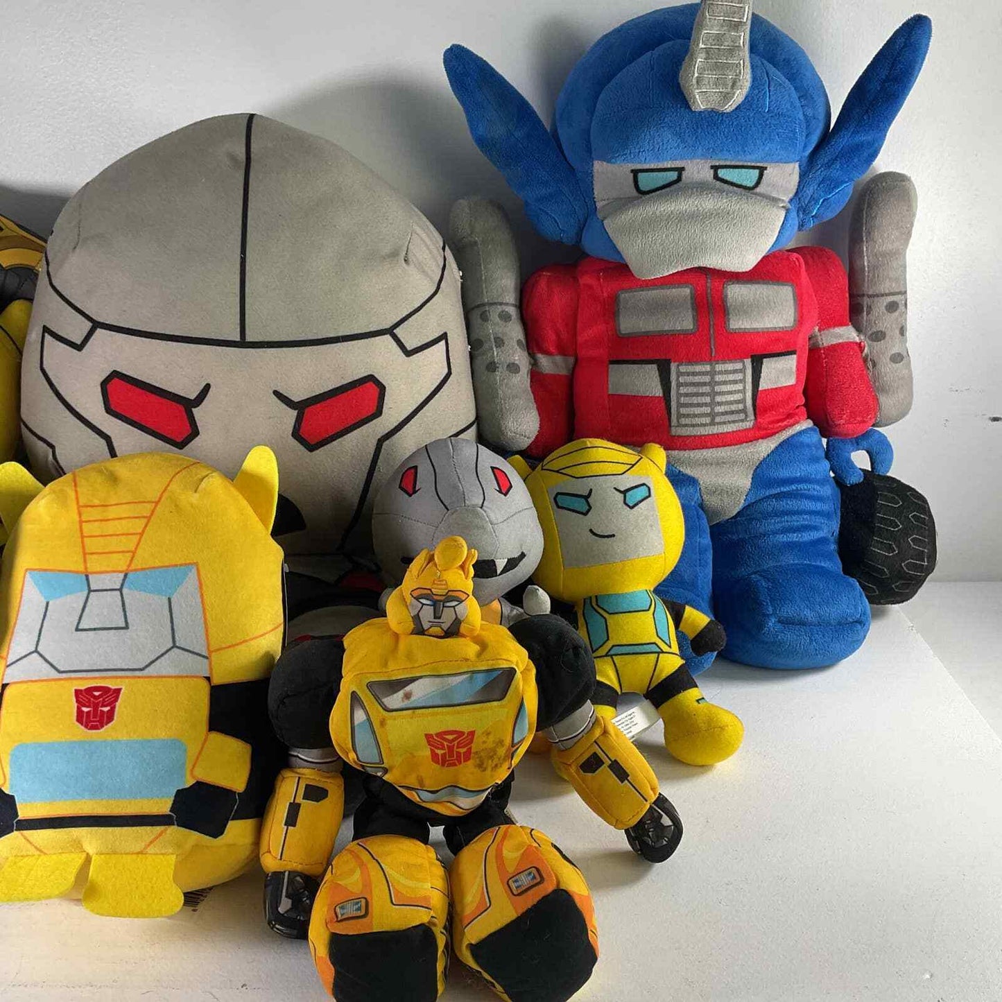 LOT of 11 Transformers Decepticons Toy Plush Optimus Prime Bumblebee Used - Warehouse Toys