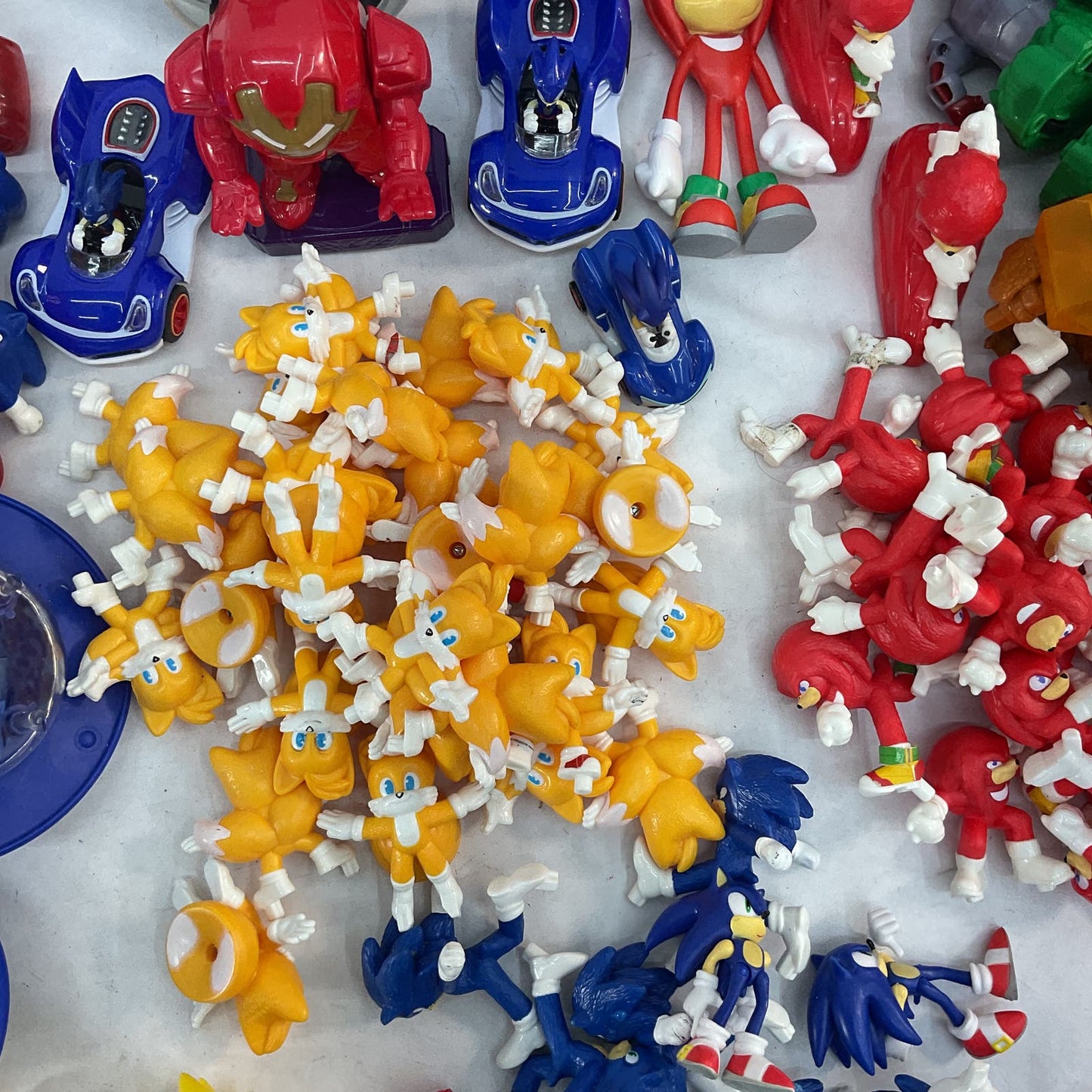 LOT of 12 lbs Sega Sonic the Hedgehog Action Figure Toys Knuckles Tails Used - Warehouse Toys