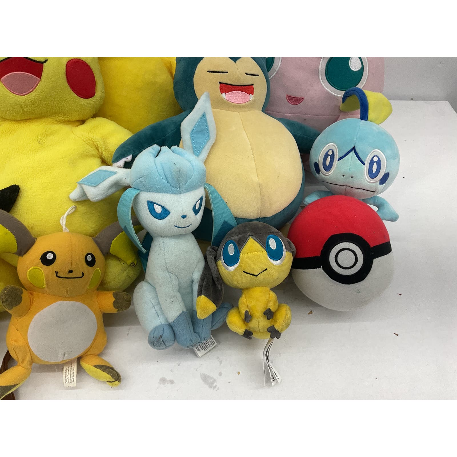 LOT of 12 Pokemon Cute Stuffed Plush Toy Dolls Figures Pikachu Jigglypuff Used - Warehouse Toys