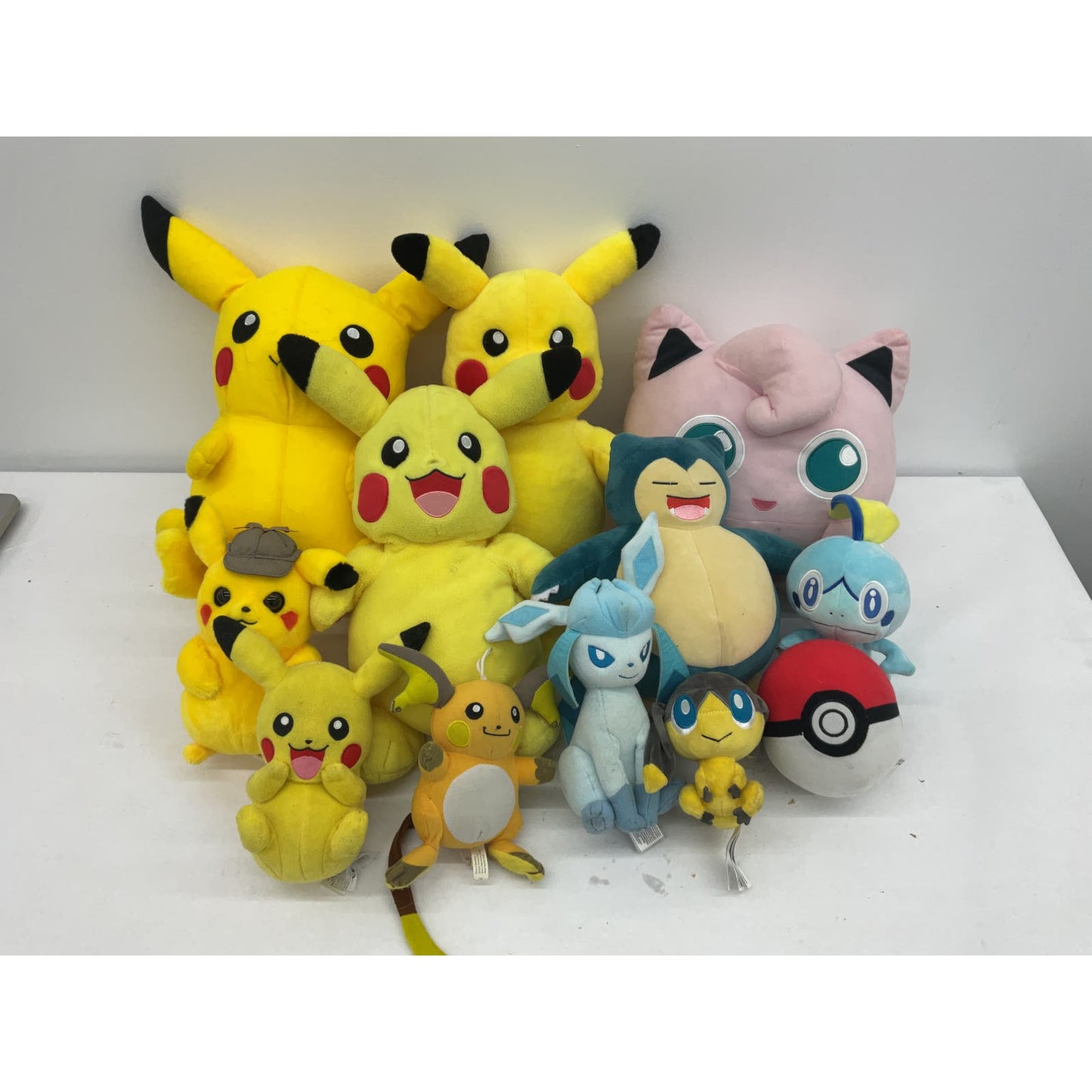 LOT of 12 Pokemon Cute Stuffed Plush Toy Dolls Figures Pikachu Jigglypuff Used - Warehouse Toys