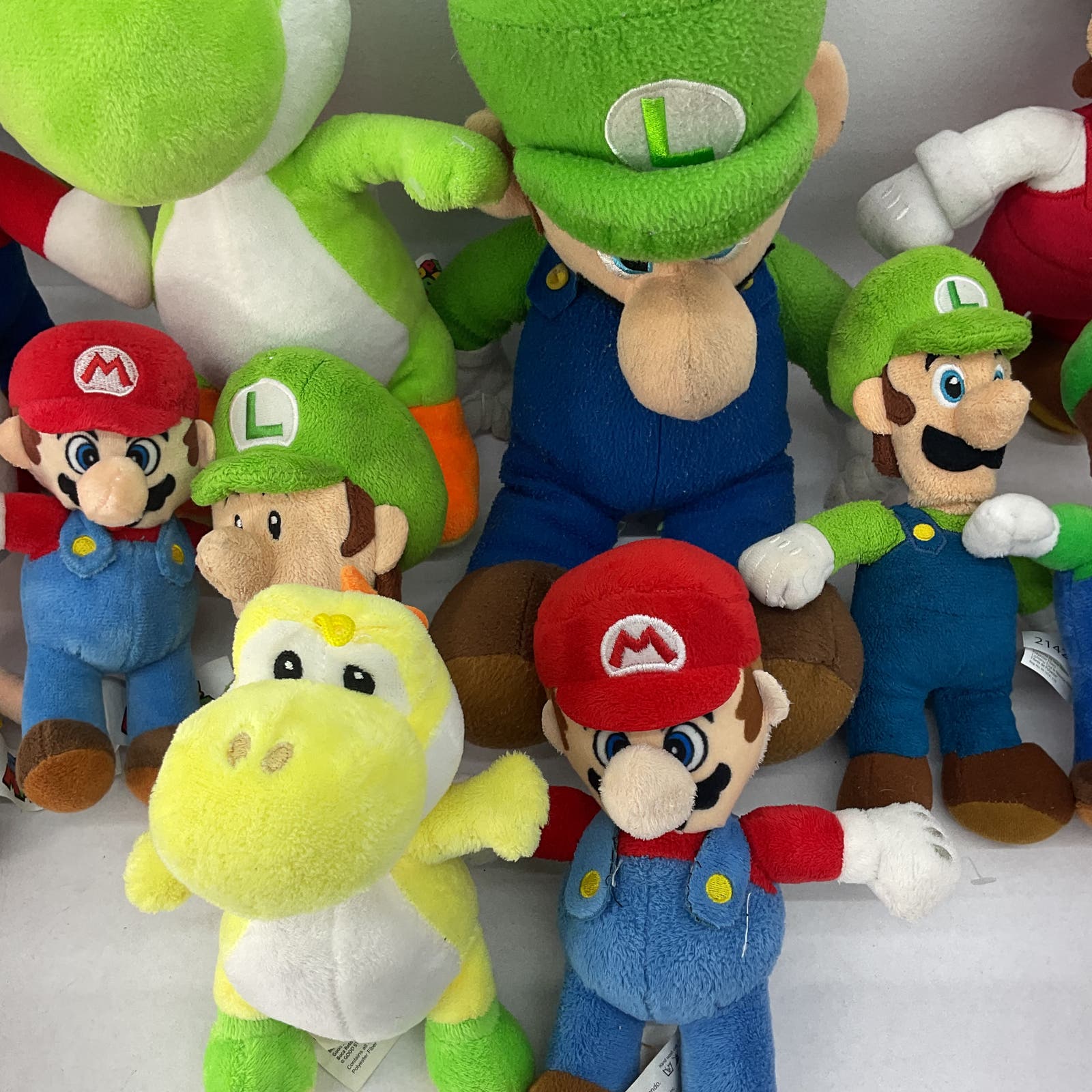 LOT of 13 Nintendo Super Mario Bros Plush Toy Figures Mario Luigi