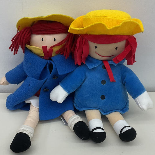 LOT of 2 CUTE Madeleine Soft Body Plush Dolls Blue Dress Eden Used - Warehouse Toys