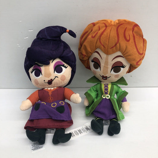 LOT Of 2 Disney Store Hocus Pocus Sanderson Sisters Witch Plush Dolls Used - Warehouse Toys