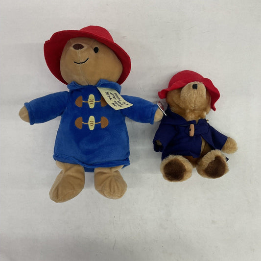 LOT of 2 Paddington Teddy Bear Stuffed Plush Animal Toy Figures - Warehouse Toys