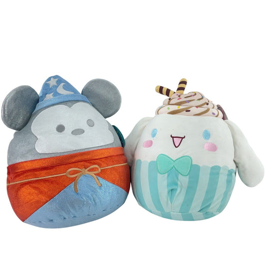 Lot of 2 Squishmallows Plush Sanrio Cinnamoroll Sorcerer’s Apprentice Preowned - Warehouse Toys