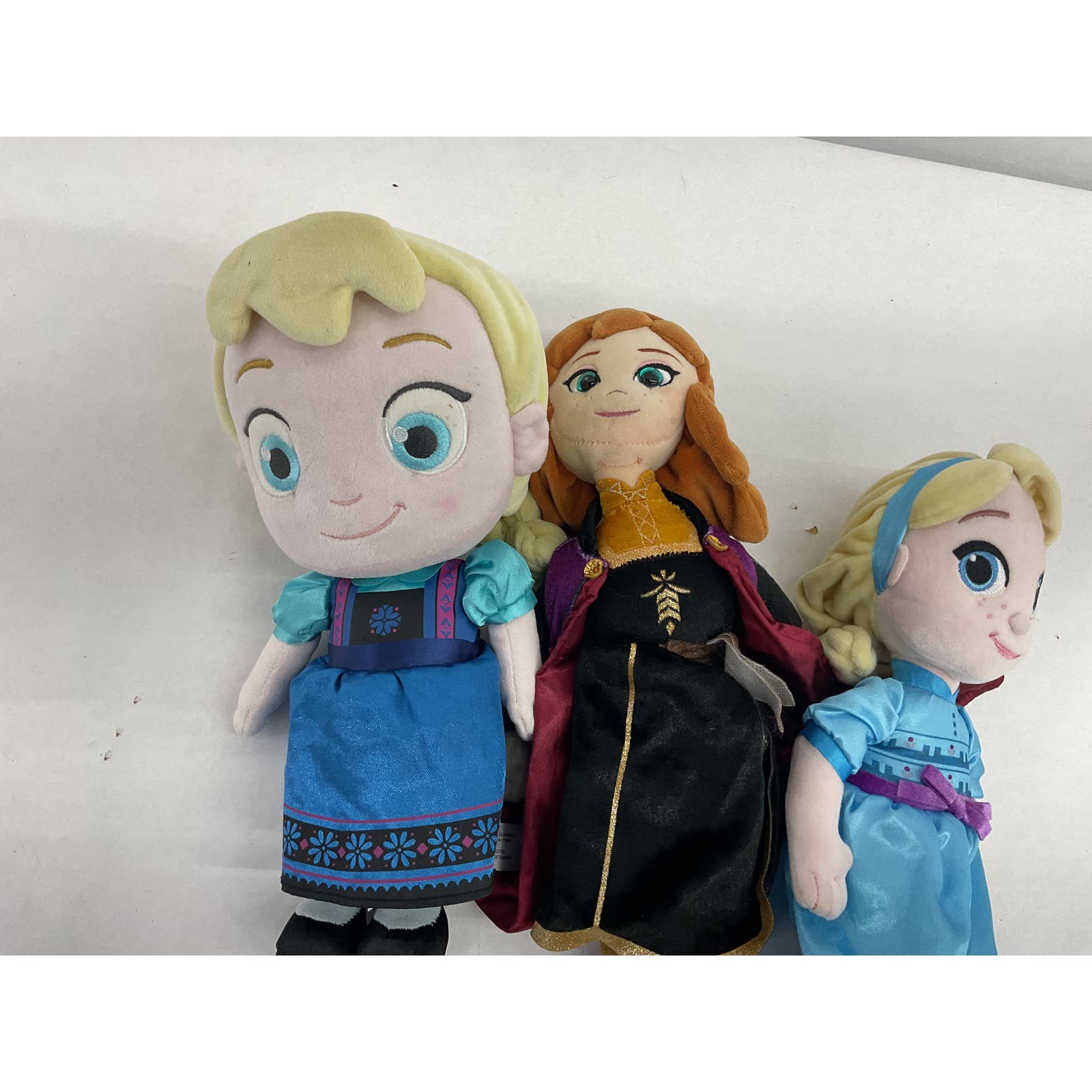 LOT of 3 Disney Frozen 2 Princess Elsa Anna Plush Toy Figure Dolls Used - Warehouse Toys