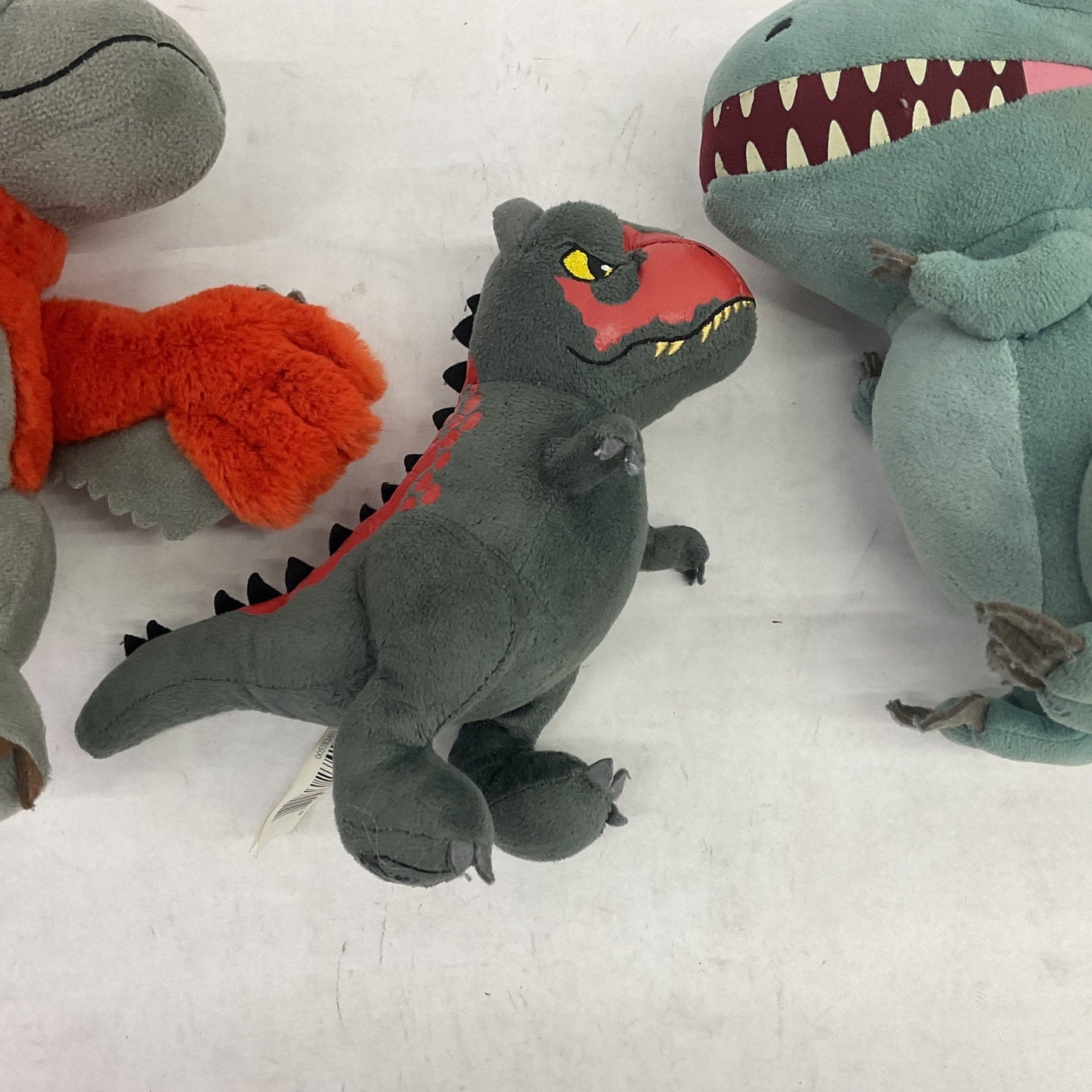 LOT of 3 Jurassic World Stuffed Animal Plush Toy Figures T Rex Raptor Dinosaurs - Warehouse Toys