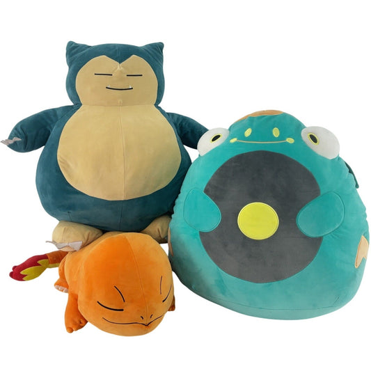Lot of 3 Large Pokemon Stuffed Plush Toys Snorlax Charmander Bellibolt Preowned - Warehouse Toys