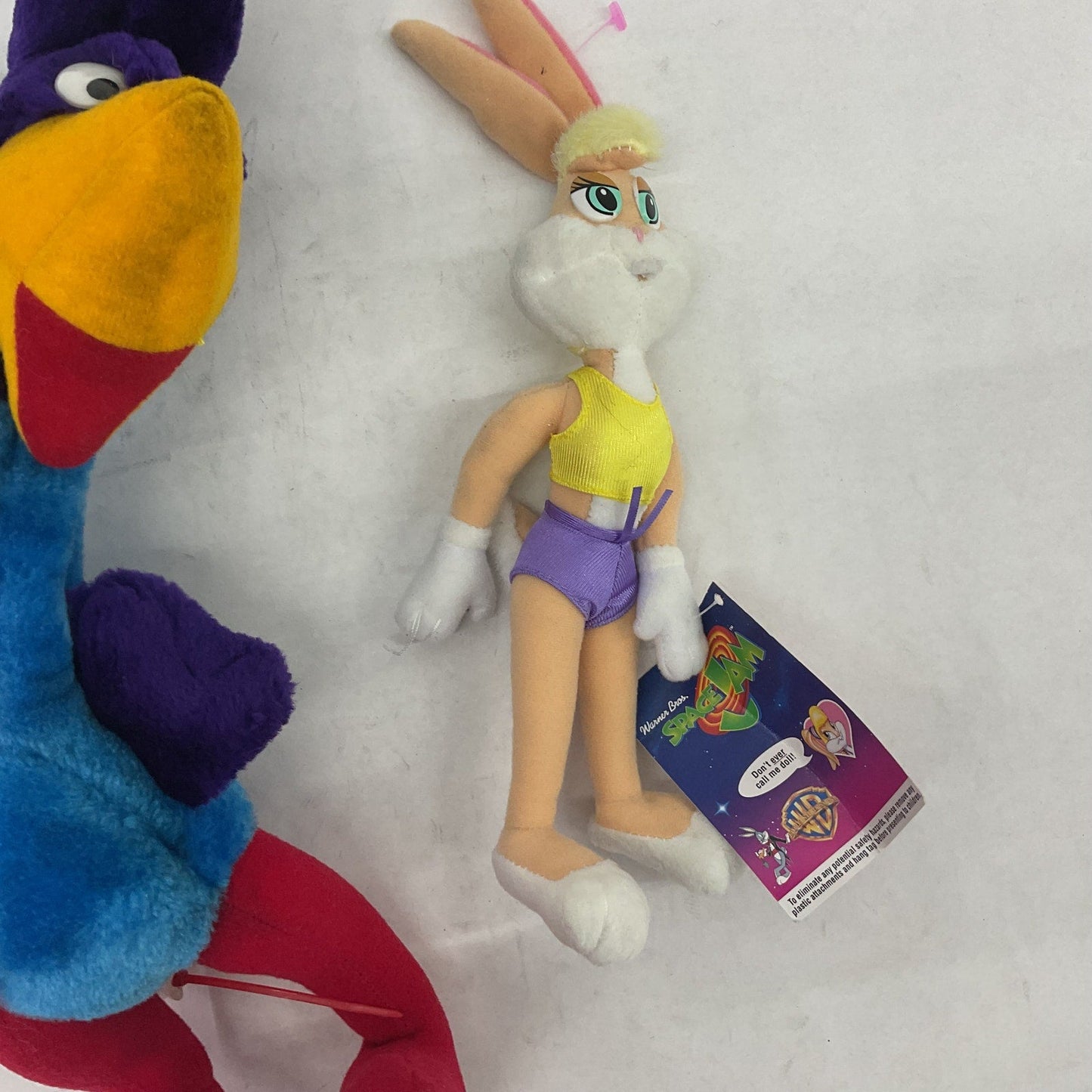 LOT of 3 Looney Tunes Stuffed Animal Plush Toy Foghorn Lola Bunny Road Runner - Warehouse Toys