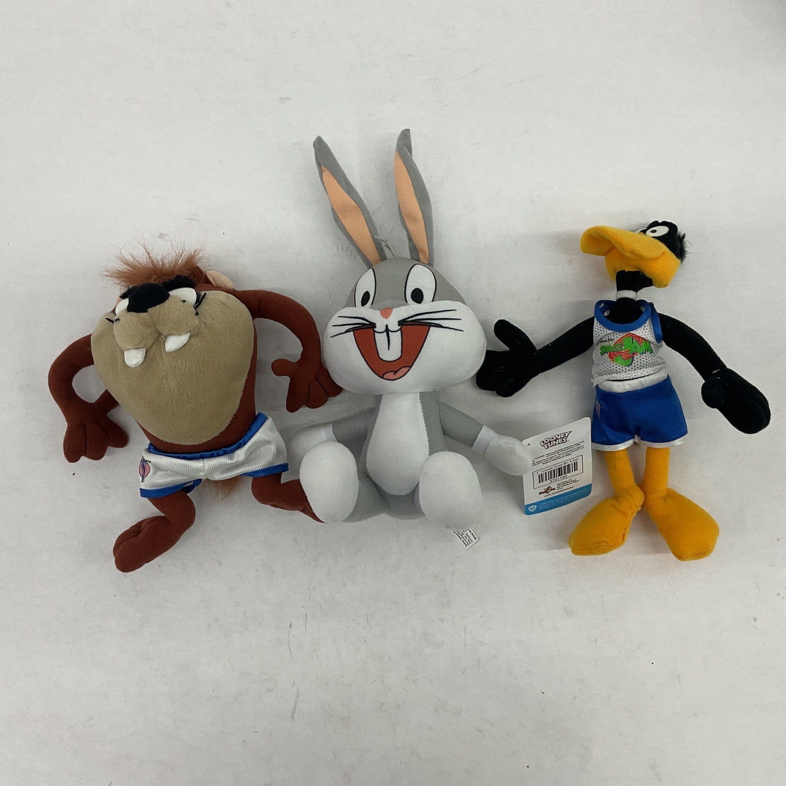 LOT of 3 Looney Tunes Stuffed Animal Plush Toy Space Jam Bugs Bunny Taz Daffy - Warehouse Toys