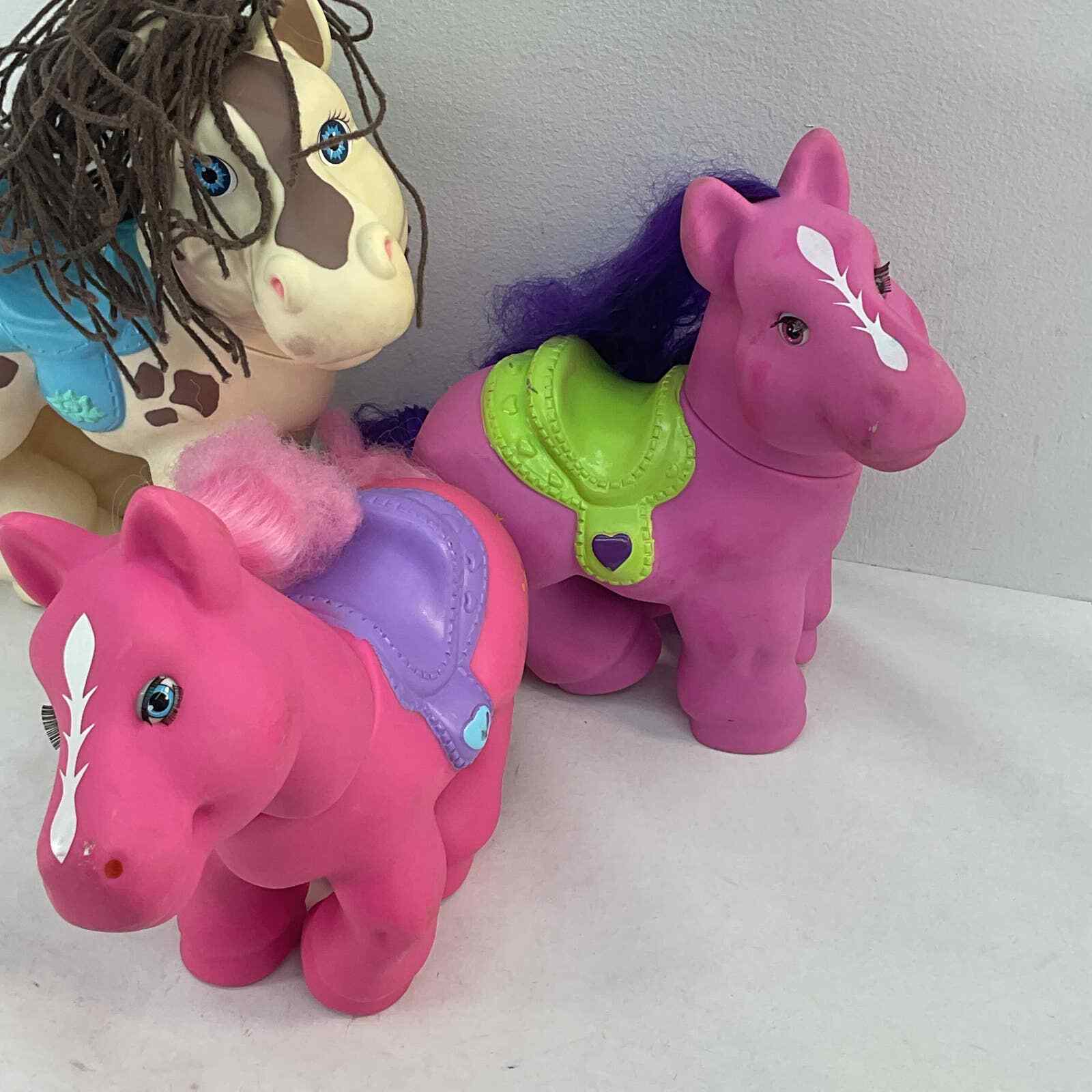 LOT of 3 Magic Meadows CPK Crimp N Curl Horse Pony Toy Figures Rosey - Warehouse Toys