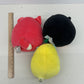 LOT of 3 Squishmallows Animal Plush Toys Lemon Black Red Fox Cat - Warehouse Toys