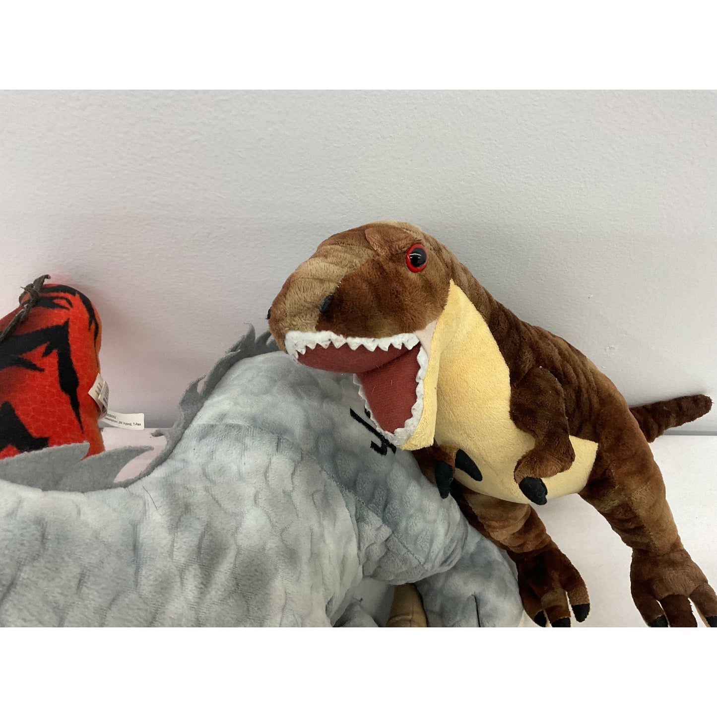 LOT of 4 Jurassic World Dinosaur Stuffed Animal Plush Toy Figures T - Rex - Warehouse Toys