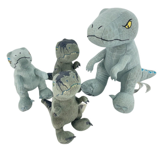 Lot of 4 Jurassic World T Rex Dinosaurs Plush Toy Stuffed Animals Pre - Owned - Warehouse Toys