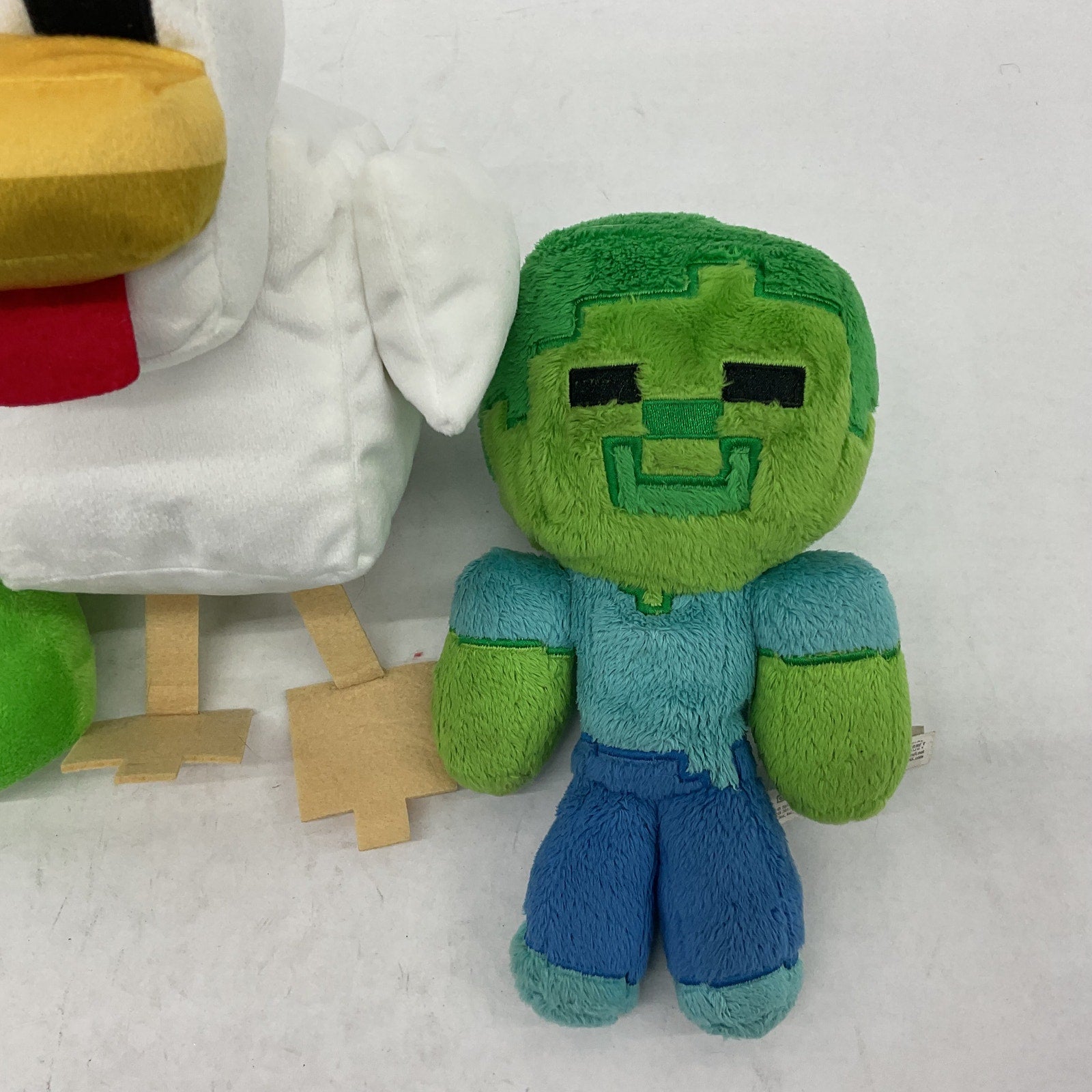 LOT of 4 Minecraft Stuffed Animal Monster Plush Toy Figures Zombie Creeper - Warehouse Toys