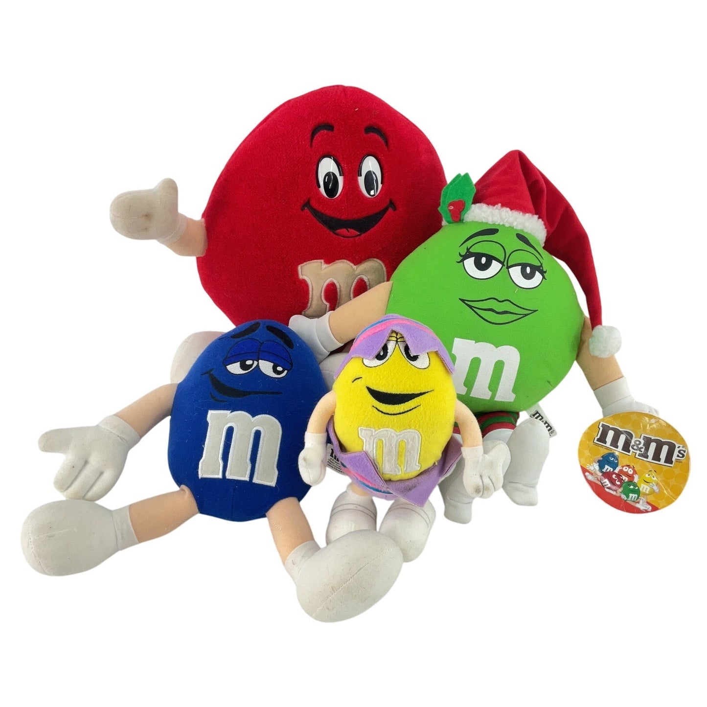 Lot of 4 M&Ms Plush Stuffed Toys Collectible Christmas Easter Preowned - Warehouse Toys