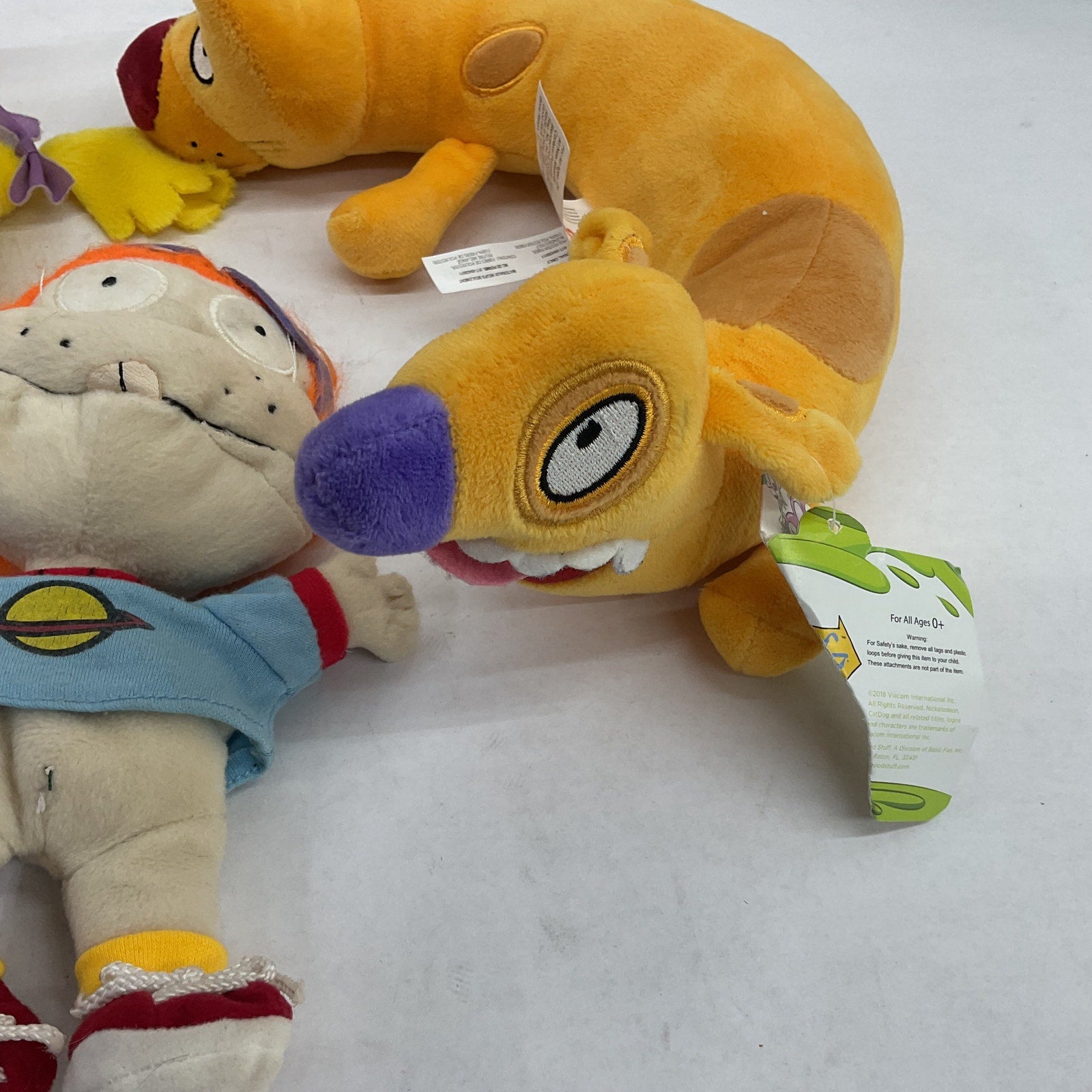 LOT of 4 Nickelodeon Stuffed Plush Toy Animal Figures Rugrats Cat Dog Angelica - Warehouse Toys